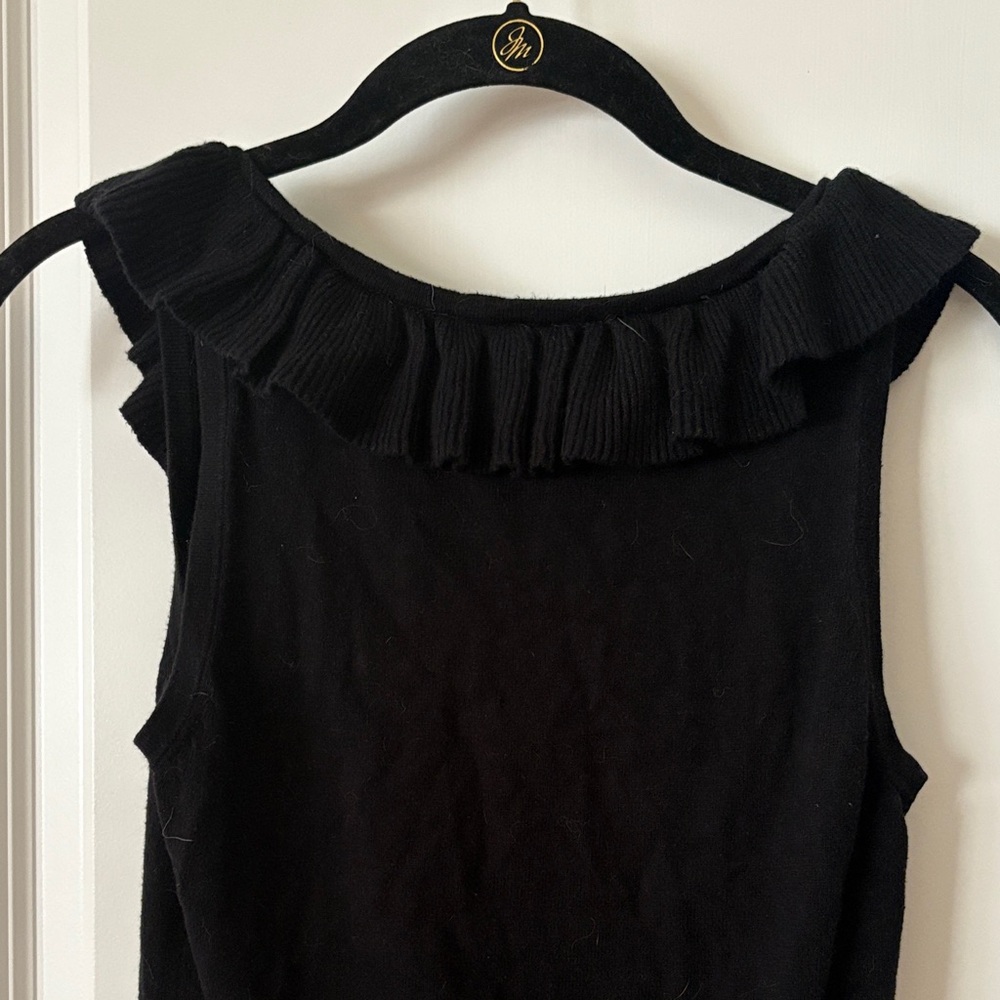 Merona Black Ruffled Tank Top - Picture 4 of 4